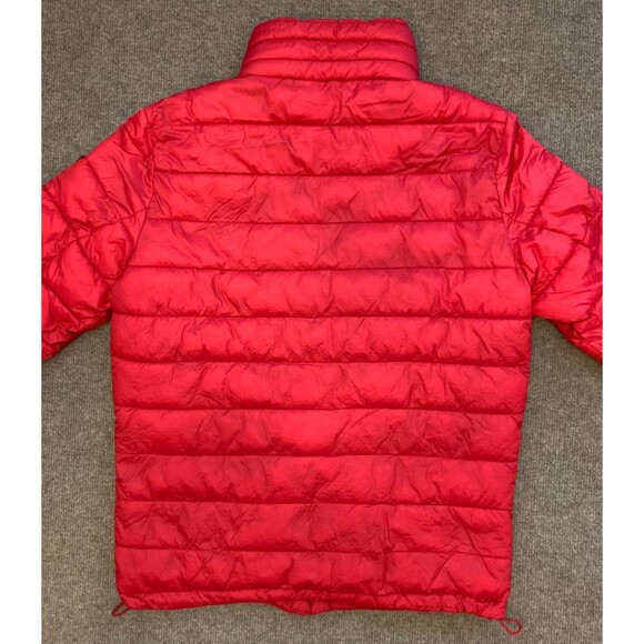 GUESS Jacket Mens M Light Weight Puffer Quilted Packable Nylon Red Zip-Up - Picture 4 of 10
